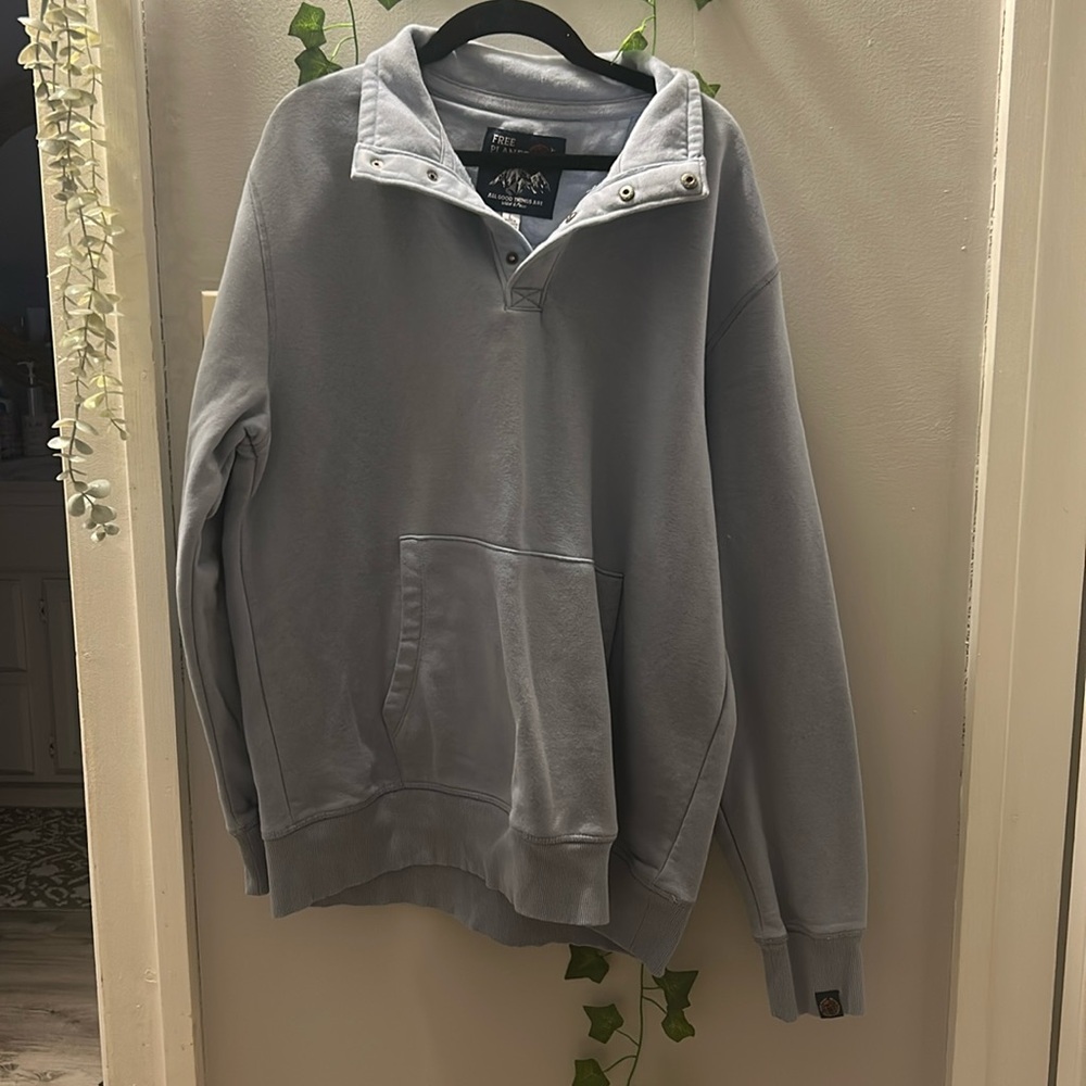 blue free planet pullover